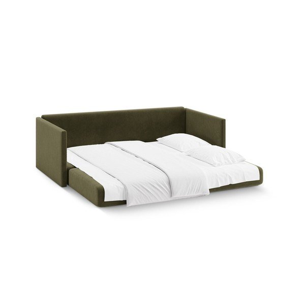 Zelena baršunasti sklopiva sofa 209 cm Shannon – Cosmopolitan Design-image-3