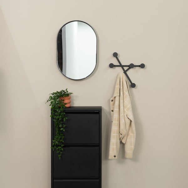 Crna metalna zidna vješalica Bottoni – Spinder Design-image-1