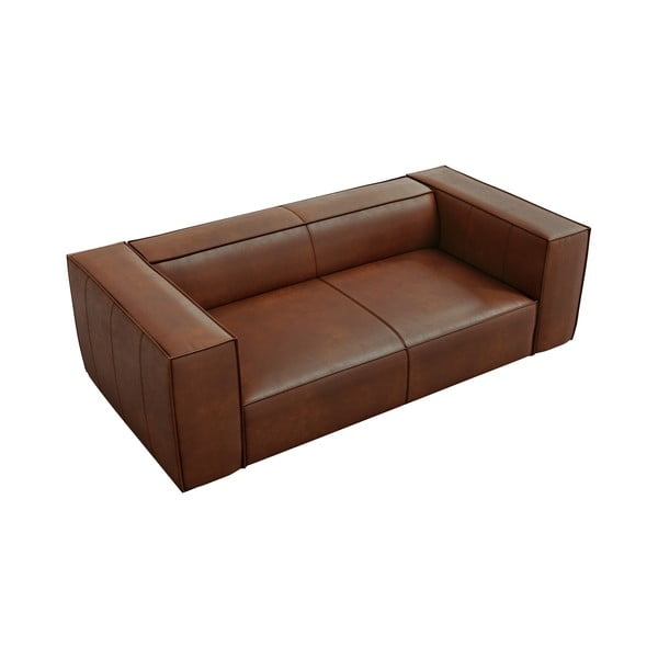 Konjak smeđa kožna sofa 212 cm Madame - Windsor & Co Sofas-image-3