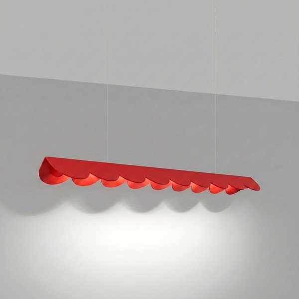Crvena LED viseća svjetiljka aluminijska BISCUIT – Thoro-image-1