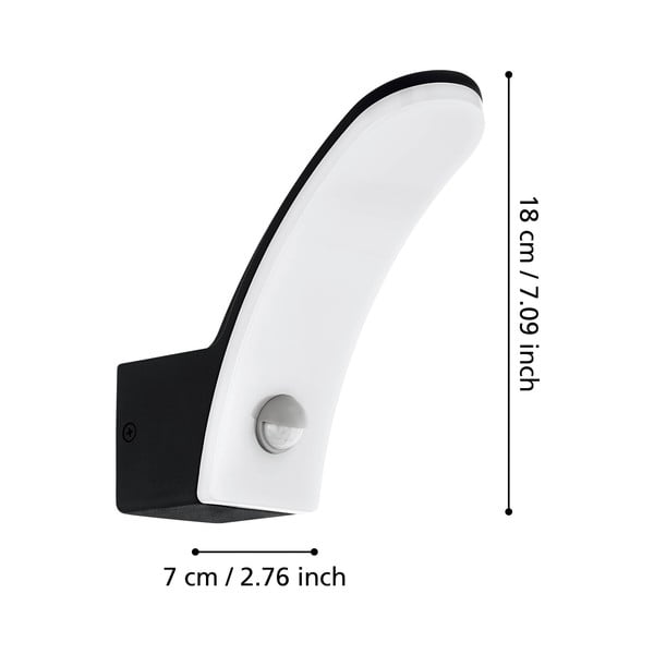 LED zidna vanjska svjetiljka (visina 18 cm) FIUMICINO – EGLO-image-2