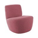 Ružičasta fotelja od bouclé tkanine Ada – Leitmotiv