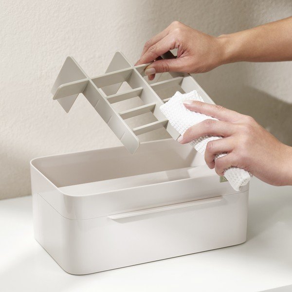 Bež plastičan kupaonski organizator za kozmetiku Viva – Joseph Joseph-image-1