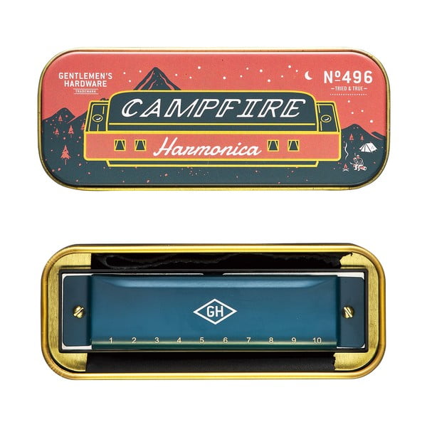 Plava usna harmonika u limenoj kutiji Gentlemen´s Hardware-image-1