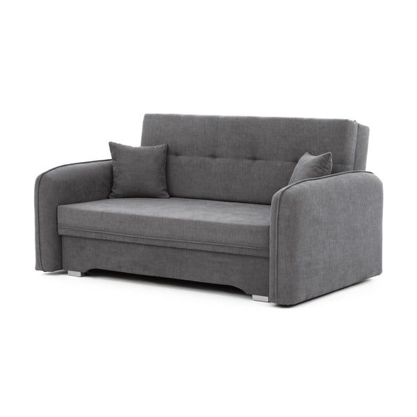 Siva sklopiva/s prostorom za odlaganje sofa od šenila 155 cm Laine – ELTAP
