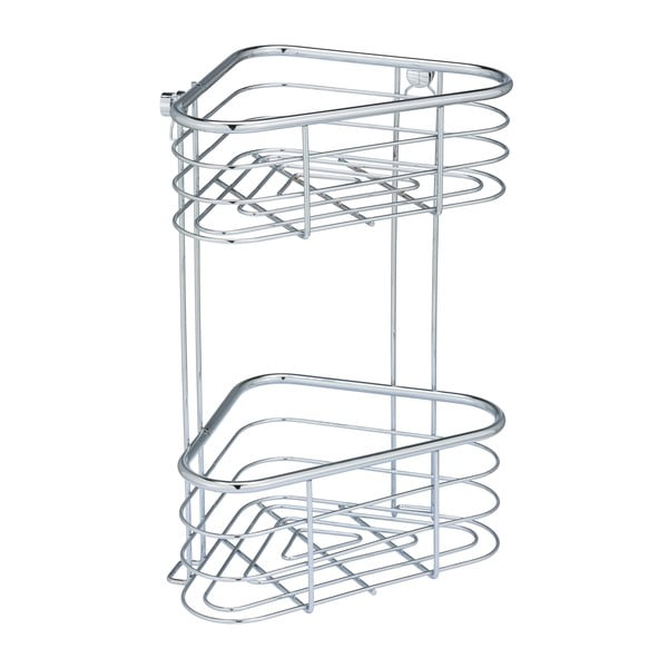 Kutna srebrna tuš polica Wenko Trestina, 25 x 35 cm-image-3