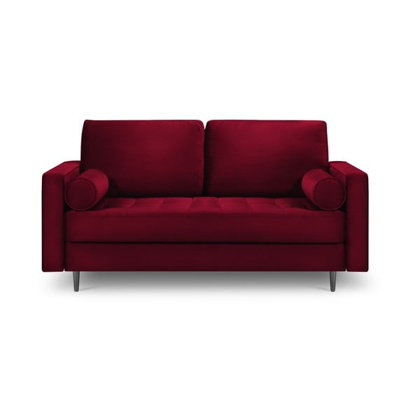 Crvena baršunasta sofa Milo Casa Santo, 174 cm