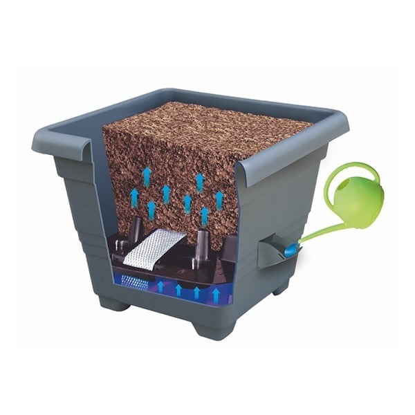 Smeđa samozalijevajuća tegla Plastia Bergamot, 50 x 50 cm-image-2