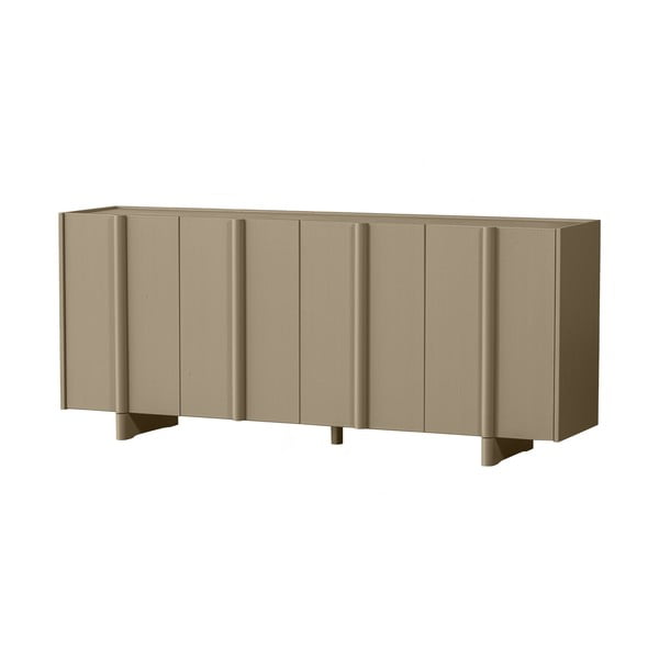 Bež niska komoda od masivnog bora 200x85 cm Basu – WOOOD-image-3