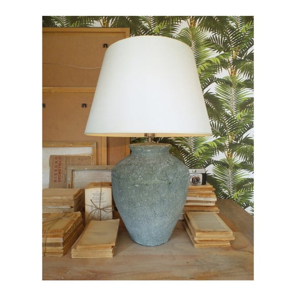 Keramička stolna lampa Orchidea Milano Saint Tropes zelenkasto siva, ⌀ 50 cm
