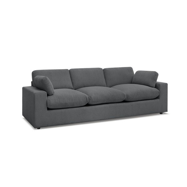 Tamno siva sofa od samta 250 cm Belair – Bobochic Paris-image-2
