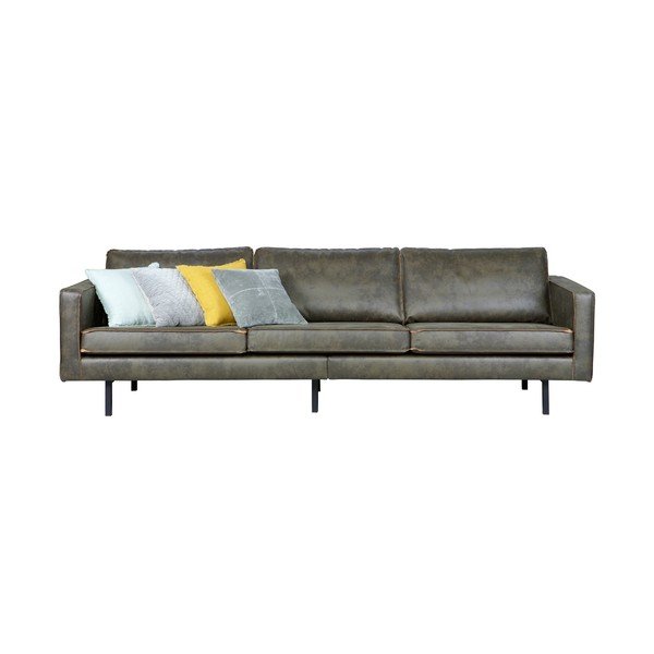 Tamno zelena sofa od imitacije kože 277 cm Rodeo – WOOOD-image-3