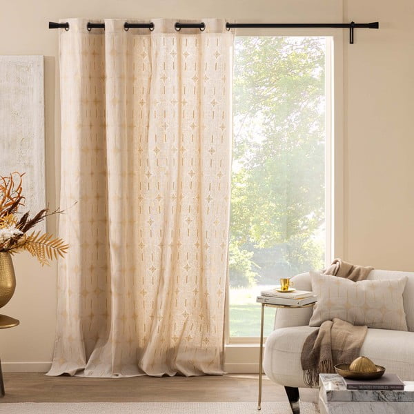 Bež zavjesa 140x240 cm Ondine – douceur d'intérieur-image-1