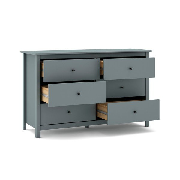 Komoda prljavo zelena od masivnog bora 130x80x45 cm Misti – Marckeric-image-2