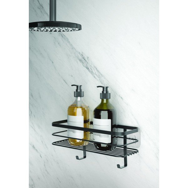 Crna zidna kupaonska polica Metaltex Origin-image-1