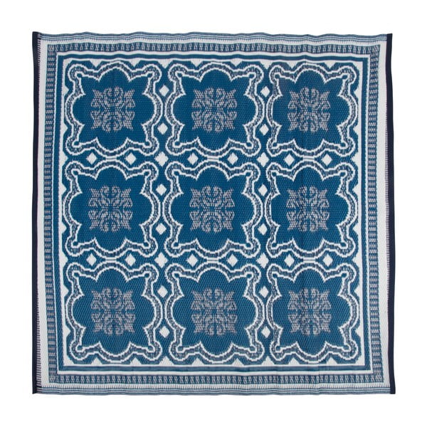 Dvostrani vanjski tepih Esschert Design Blue Wish, 152 x 152 cm