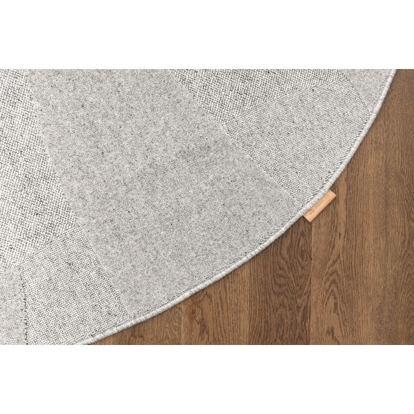 Svijetlo sivi vunen okrugao tepih ø 120 cm Morphic Botanica – Agnella-image-4
