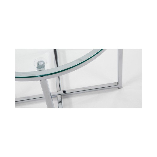 Okrugao pomoćni stol sa staklenom pločom stola ø 50 cm Divid – Kave Home-image-1