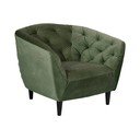 Zelena baršunasta fotelja Actona Ria