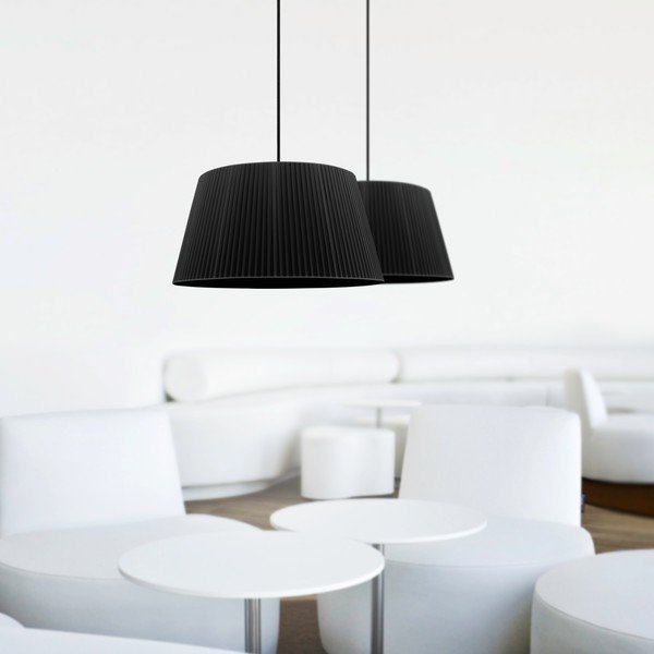 Crna dvodijelna stropna lampa Sotto Luce Kami Elementary L 2S-image-1