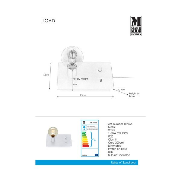 Bijeli stolna lampa Markslöjd-image-1