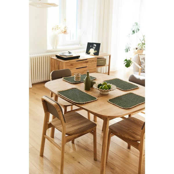 Blagovaonski stol od punog hrasta u prirodnoj boji 90x120 cm Twig – The Beds-image-1