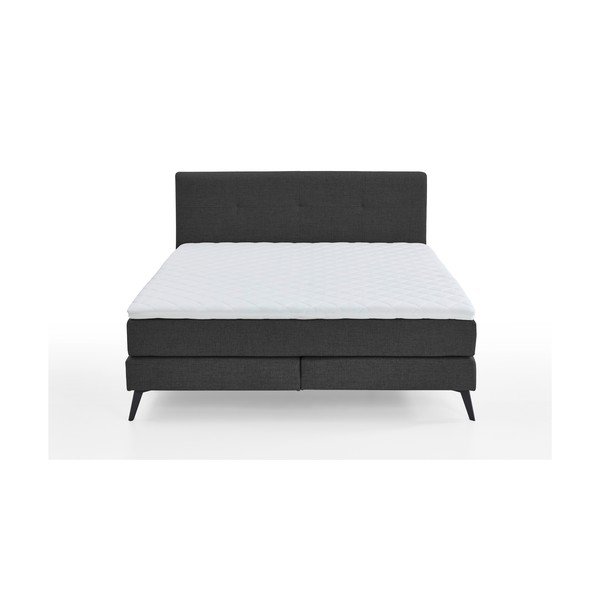 Antracitno sivi boxspring krevet 160x200 cm ANCONA – Meise Möbel-image-3
