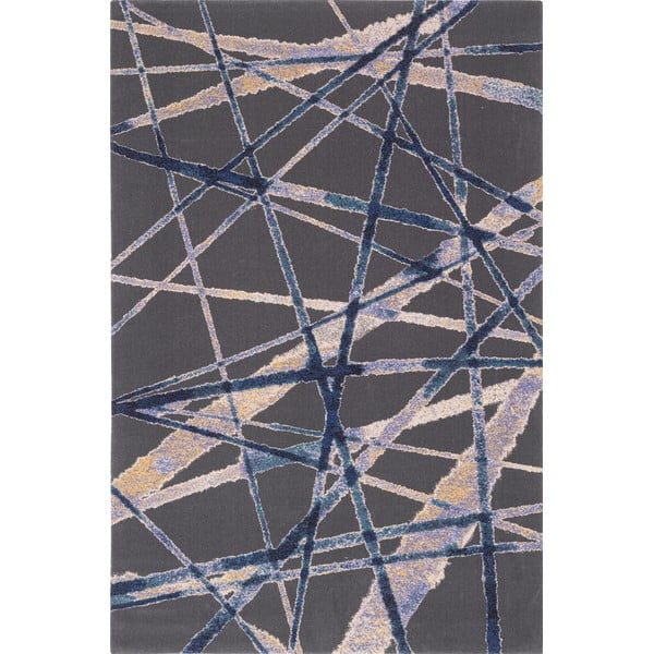 Tamno plavi vuneni tepih 200x300 cm Sticks – Agnella