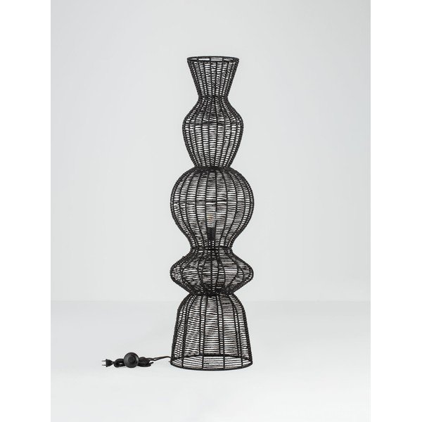 Mat crna stojeća svjetiljka od užeta (visina 136 cm) Breena – Nova Luce-image-3