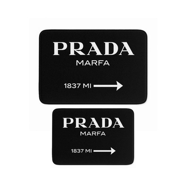 Crne od samta kupaonske prostirke u setu 2 kom 60x100 cm Prada – Mila Home