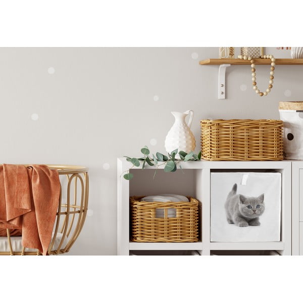 Bijeli tekstilni organizator za dječje igračke 32x32x32 cm The Cutest Ones – Butter Kings-image-1