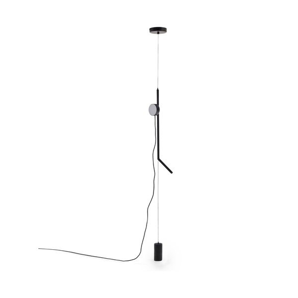 Crna LED stojeća svjetiljka s mogućnosti zatamnjivanja (visina 339 cm) Orey – Kave Home