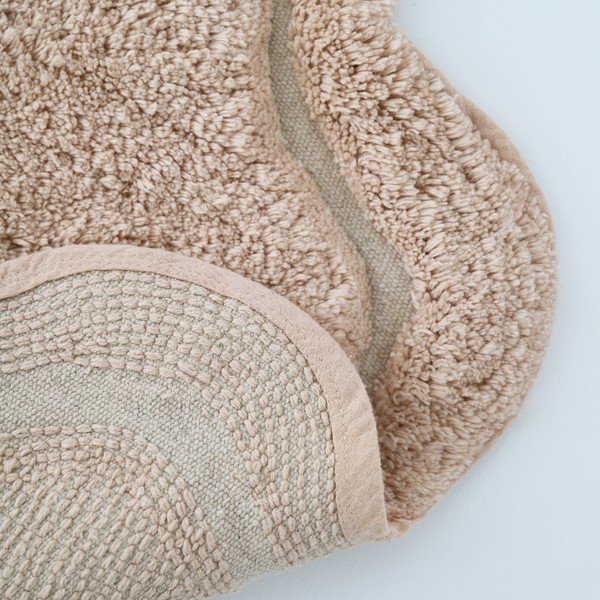 Svijetlo ružičasti periv/ručno rađen pamučan okrugao tepih ø 110 cm Sweet April Nude – Nattiot-image-3