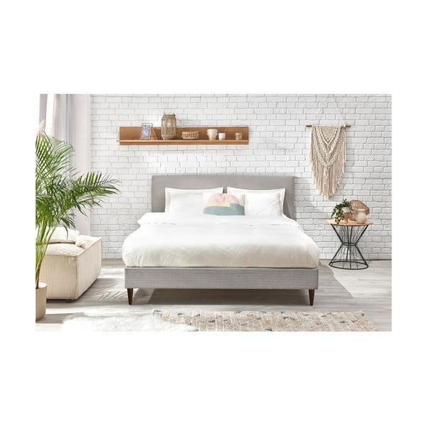 Sivi bračni krevet Bobochic Paris Anja Dark, 180 x 200 cm-image-4