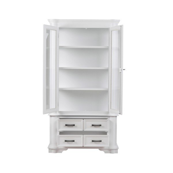 Bijela vitrina s 4 ladice Rowico Amadeus-image-1