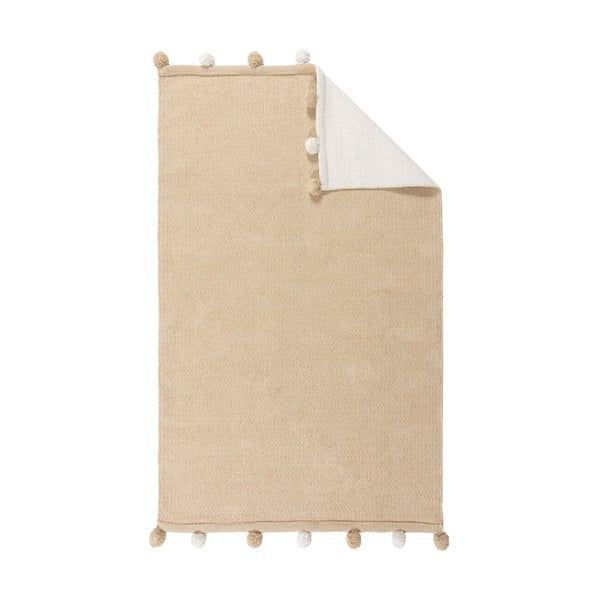 Krem pamučan dječji tepih 100x150 cm Pom Edge Reversible – Flair Rugs