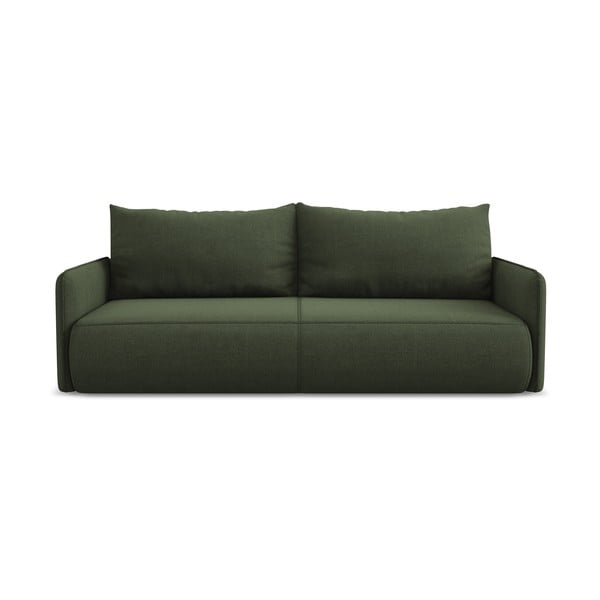 Zelena sklopiva/s prostorom za odlaganje sofa 216 cm Nanea – Makamii