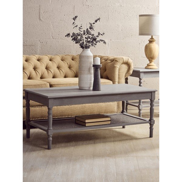 Sivi stolić za kavu 60x120 cm Heritage – Premier Housewares-image-4