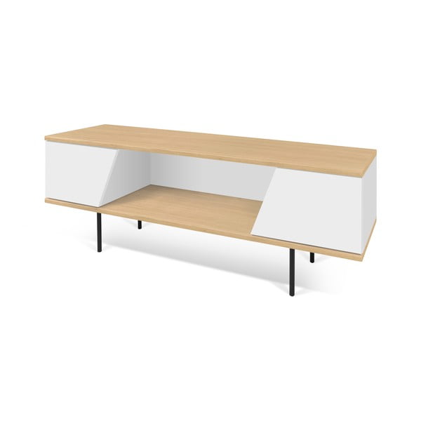 Bijelo-smeđi TV stol TemaHome Dixie, 140 x 51 cm