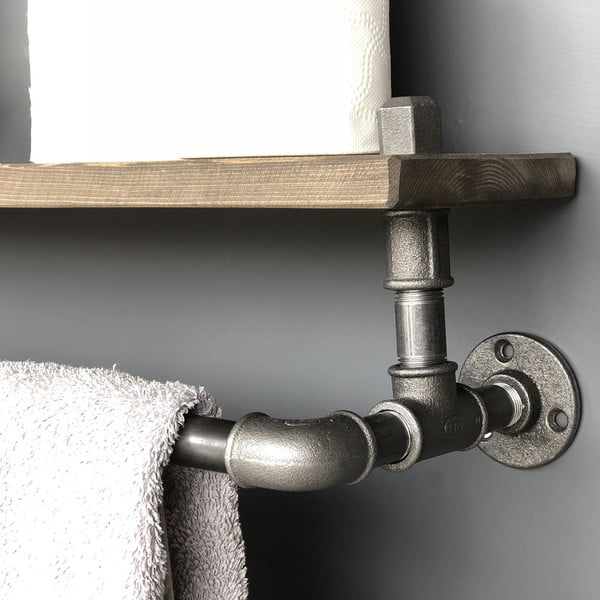 Drvena polica s kukicama Raffio Pipe-image-3