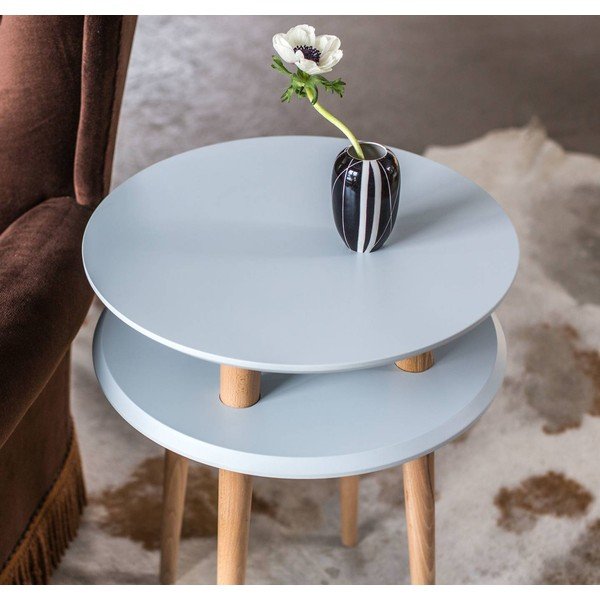 Tamnosivi stolić Ragaba UFO, Ø 45 cm-image-1