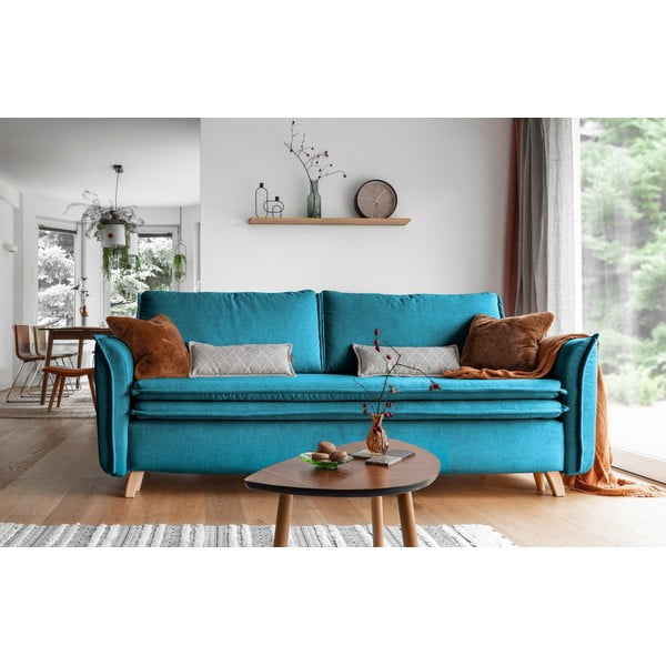 Tirkizna sklopiva sofa 225 cm Charming Charlie – Miuform-image-1