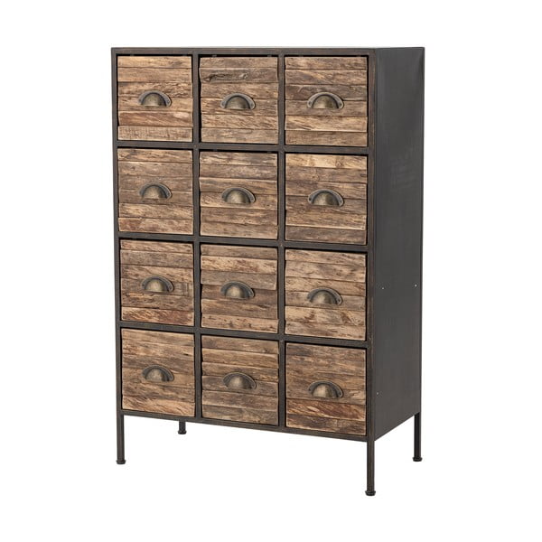 Crna/smeđa metalna komoda 60,5x92x33,5 cm Matteo – Bloomingville-image-4