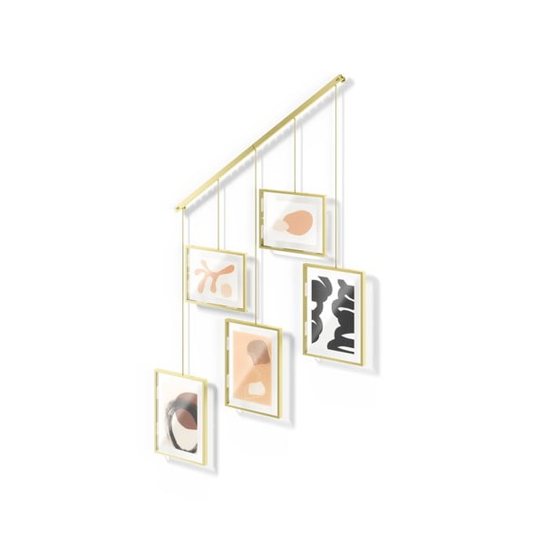 Metalni viseći okviri u setu 5 kom u zlatnoj boji 66x69 cm Exhibit – Umbra-image-4