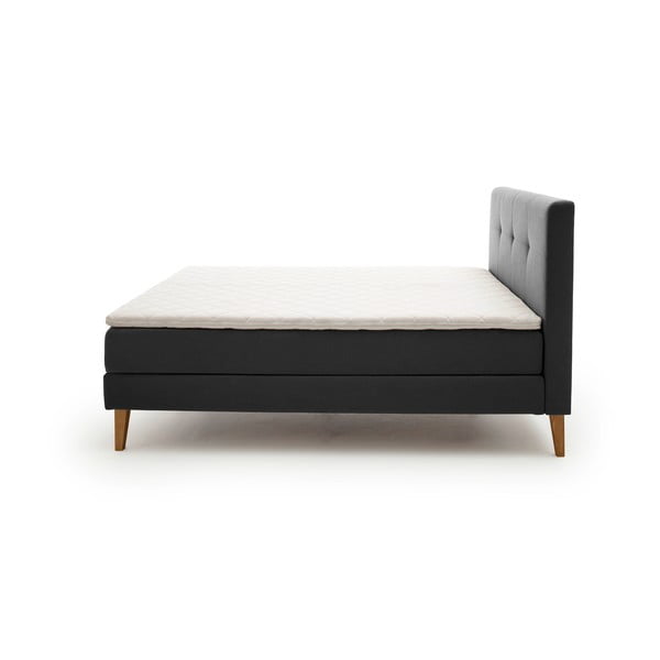 Antracitno sivi boxspring krevet 160x200 cm Stockholm – Meise Möbel-image-4
