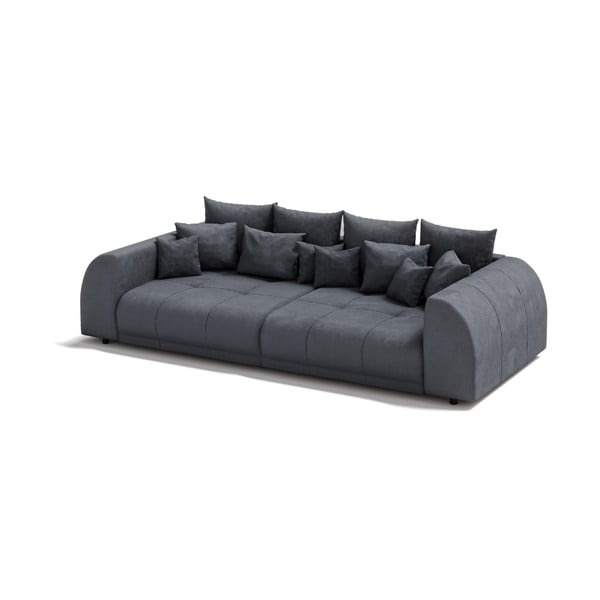 Tamno siva sofa od samta 310 cm Vanessa – Ropez
