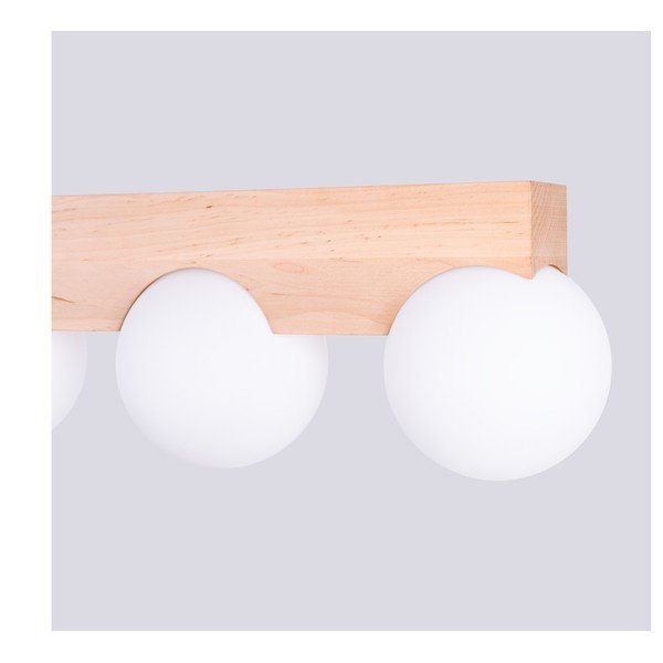 Bijela/u prirodnoj boji stropna svjetiljka sa staklenim sjenilom ø 12 cm Solum – Sollux-image-4