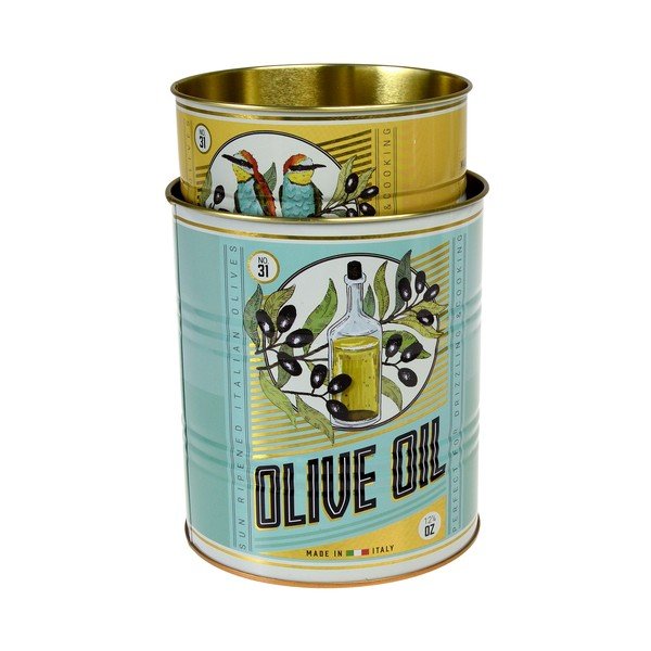Dekorativne kositrene kutije za pohranu u setu  2 kom ø 11x13 cm Olive Oil – Rex London-image-2