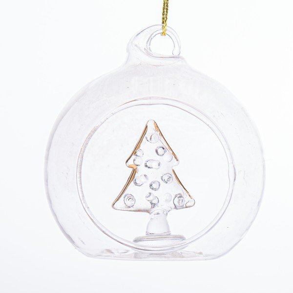 Stakleni božićni ukras ø 6 cm Tree – Dakls
