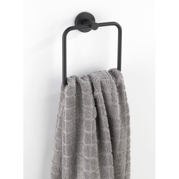 Mat crni zidni držač za ručnike od nehrđajućeg čelika Bosio – Wenko-image-1